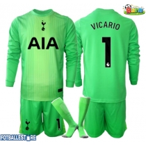 Tottenham Hotspur Guglielmo Vicario #1 Keeper Hjemmedraktsett Barn 2025-26 Langermet (+ Korte bukser)